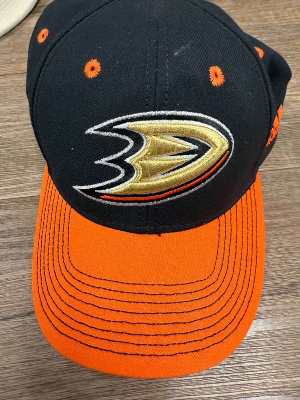 NHL Anaheim Ducks Black and Orange Baseball Cap